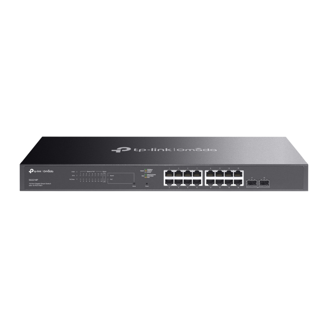 TP-link Omada 18-Port Gigabit Smart Switch with 16-Port PoE+, 2 Year Warranty