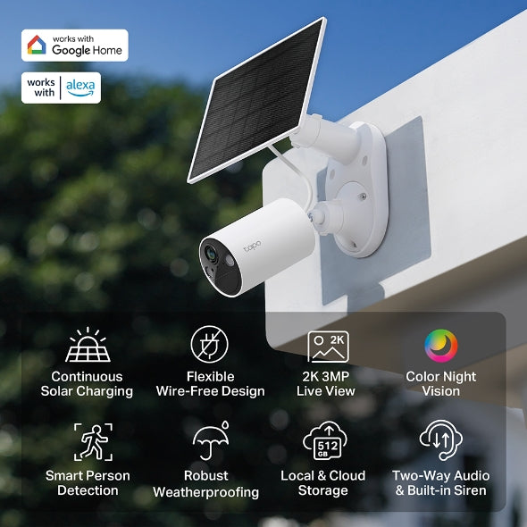 TP-Link Tapo C410 KIT Solar-Powered Wire-Free Outdoor Wi-Fi Security Camera